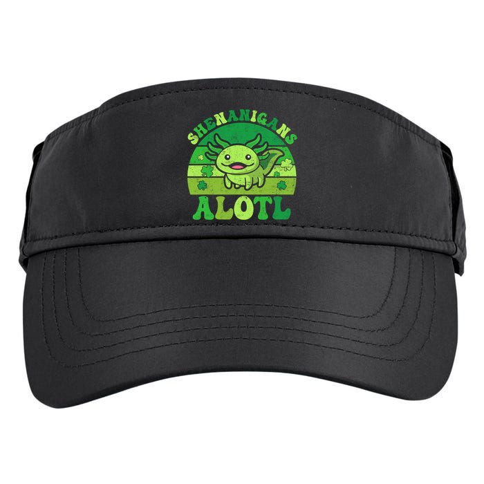 Axolotl St Patricks Day Alotl Shenanigans Adult Drive Performance Visor