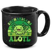 Axolotl St Patricks Day Alotl Shenanigans 15oz Campfire Ceramic Mug