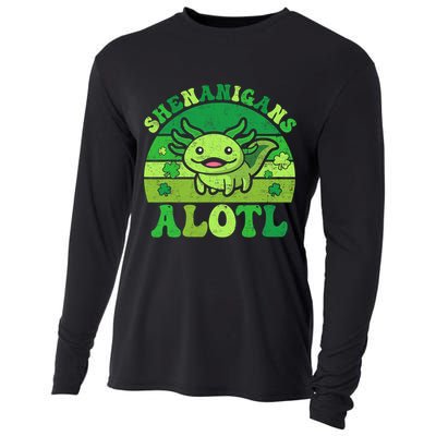 Axolotl St Patricks Day Alotl Shenanigans Cooling Performance Long Sleeve Crew
