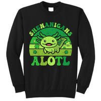 Axolotl St Patricks Day Alotl Shenanigans Tall Sweatshirt