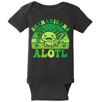 Axolotl St Patricks Day Alotl Shenanigans Baby Bodysuit