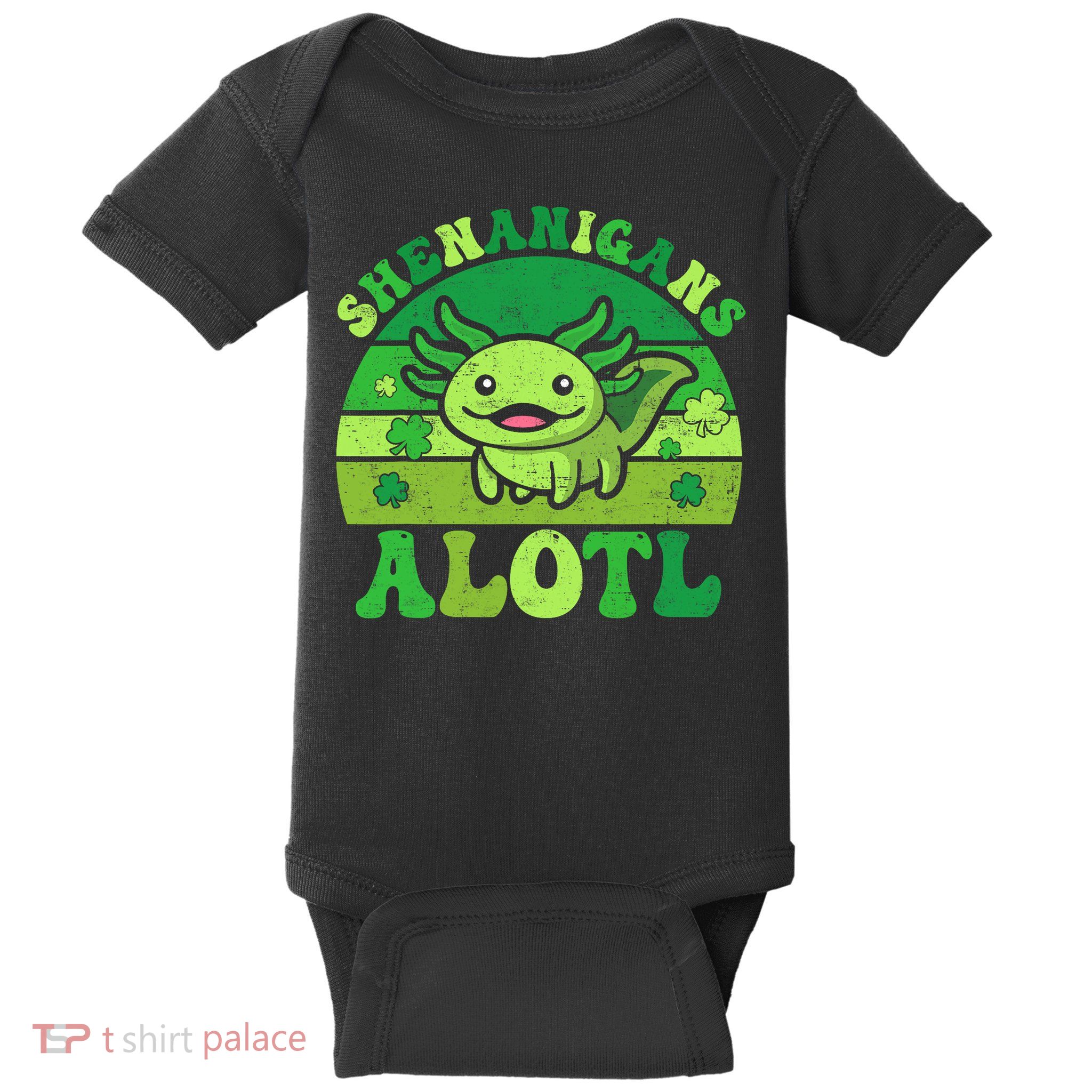 Axolotl St Patricks Day Alotl Shenanigans Baby Bodysuit
