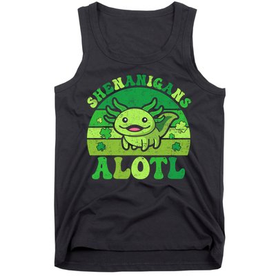 Axolotl St Patricks Day Alotl Shenanigans Tank Top