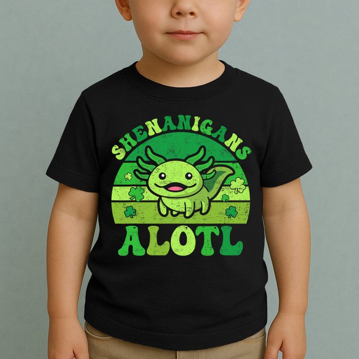 Axolotl St Patricks Day Alotl Shenanigans Toddler T-Shirt