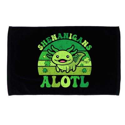 Axolotl St Patricks Day Alotl Shenanigans Microfiber Hand Towel