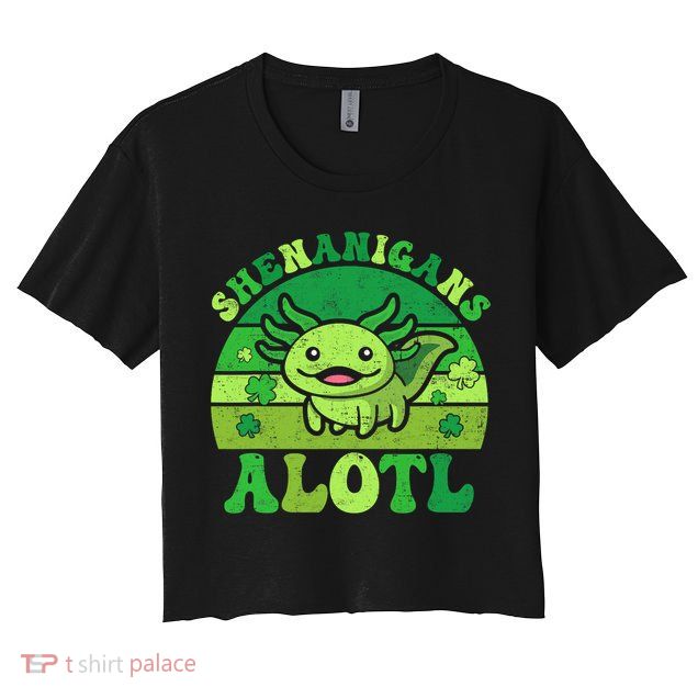 Axolotl St Patricks Day Alotl Shenanigans Crop Top