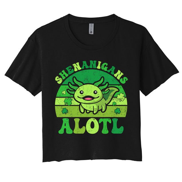 Axolotl St Patricks Day Alotl Shenanigans Crop Top