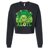 Axolotl St Patricks Day Alotl Shenanigans Cropped Pullover Crew