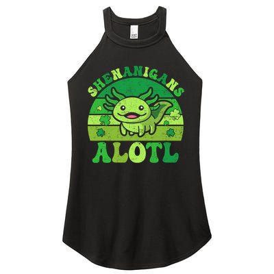 Axolotl St Patricks Day Alotl Shenanigans Women's Perfect Tri Rocker Tank