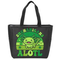 Axolotl St Patricks Day Alotl Shenanigans Zip Tote Bag