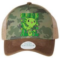 Axolotl St. Patrick's Day Shenanigans Alotl 2 Legacy Tie Dye Trucker Hat