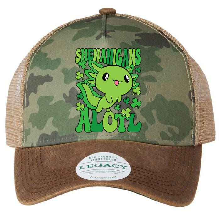 Axolotl St. Patrick's Day Shenanigans Alotl 2 Legacy Tie Dye Trucker Hat