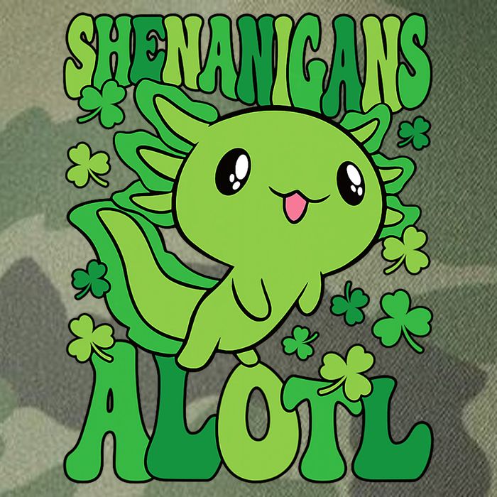 Axolotl St. Patrick's Day Shenanigans Alotl 2 Legacy Tie Dye Trucker Hat