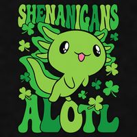 Axolotl St. Patrick's Day Shenanigans Alotl 2 Ladies PosiCharge Tri-Blend Wicking Tank