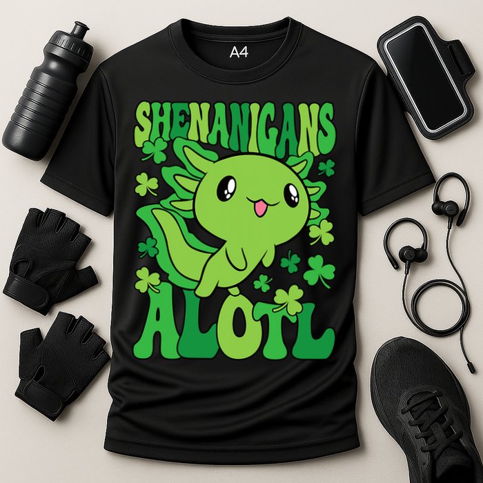 Axolotl St. Patrick's Day Shenanigans Alotl 2 Performance Shirt