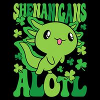 Axolotl St. Patrick's Day Shenanigans Alotl 2 Performance Shirt