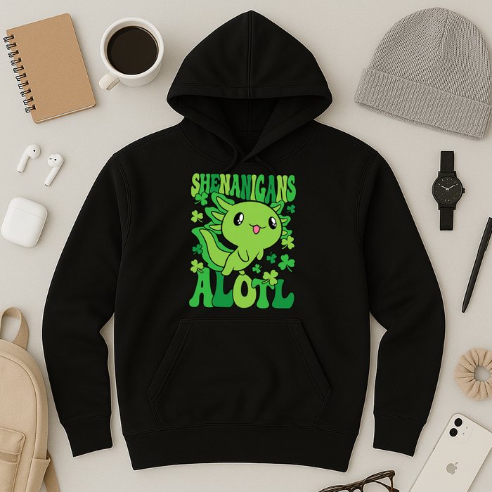 Axolotl St. Patrick's Day Shenanigans Alotl 2 Hoodie