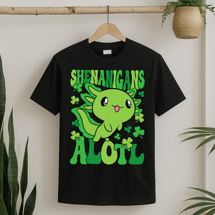 Axolotl St. Patrick's Day Shenanigans Alotl 2 T-Shirt