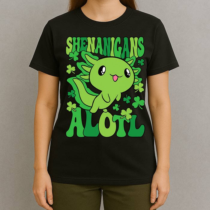 Axolotl St. Patrick's Day Shenanigans Alotl 2 T-Shirt