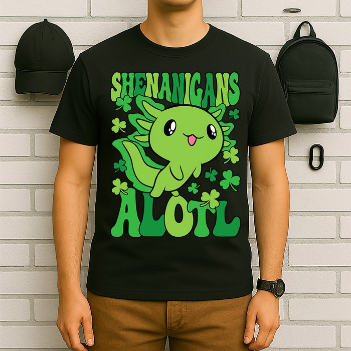 Axolotl St. Patrick's Day Shenanigans Alotl 2 T-Shirt