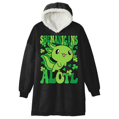 Axolotl St. Patrick's Day Shenanigans Alotl 2 Hooded Wearable Blanket