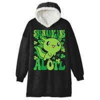 Axolotl St. Patrick's Day Shenanigans Alotl 2 Hooded Wearable Blanket