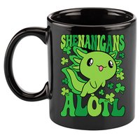 Axolotl St. Patrick's Day Shenanigans Alotl 2 11oz C Handle Ceramic Mug