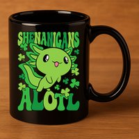 Axolotl St. Patrick's Day Shenanigans Alotl 2 11oz C Handle Ceramic Mug