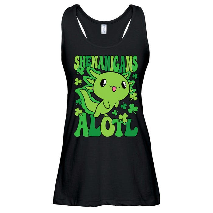 Axolotl St. Patrick's Day Shenanigans Alotl 2 Ladies Essential Flowy Tank