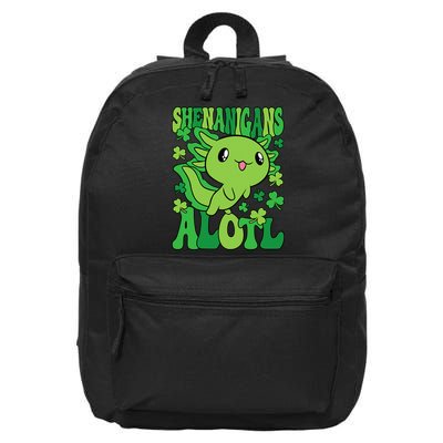 Axolotl St. Patrick's Day Shenanigans Alotl 2 16 in Basic Backpack