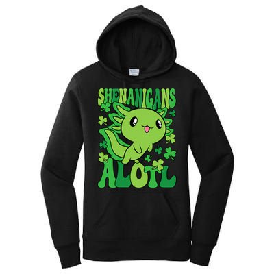Axolotl St. Patrick's Day Shenanigans Alotl 2 Women's Pullover Hoodie