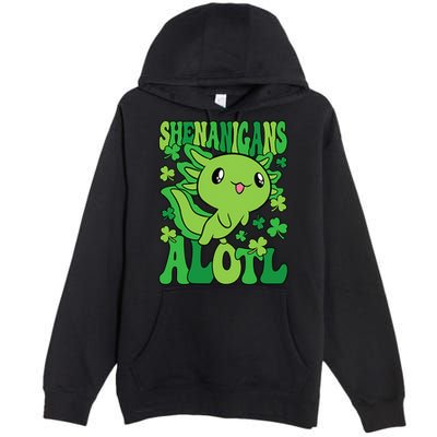 Axolotl St. Patrick's Day Shenanigans Alotl 2 Premium Pullover Hoodie