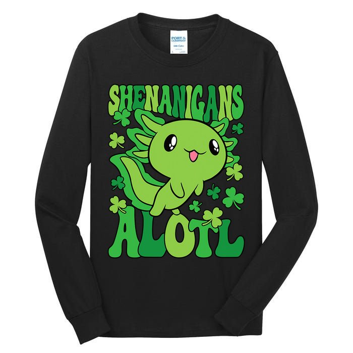 Axolotl St. Patrick's Day Shenanigans Alotl 2 Tall Long Sleeve T-Shirt