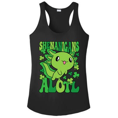 Axolotl St. Patrick's Day Shenanigans Alotl 2 Ladies PosiCharge Competitor Racerback Tank