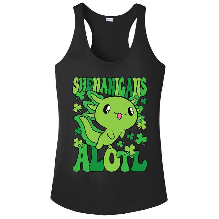 Axolotl St. Patrick's Day Shenanigans Alotl 2 Ladies PosiCharge Competitor Racerback Tank