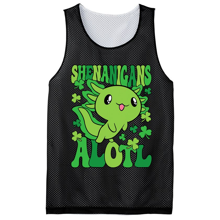 Axolotl St. Patrick's Day Shenanigans Alotl 2 Mesh Reversible Basketball Jersey Tank