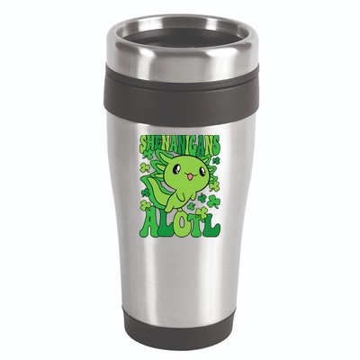 Axolotl St. Patrick's Day Shenanigans Alotl 2 16oz Travel Tumbler