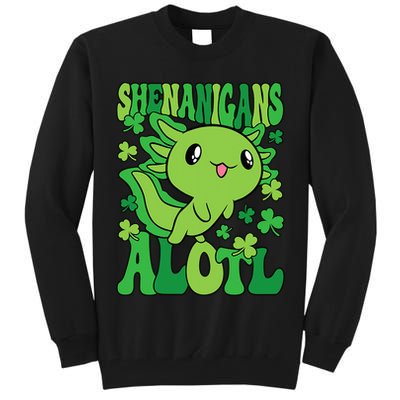 Axolotl St. Patrick's Day Shenanigans Alotl 2 Tall Sweatshirt