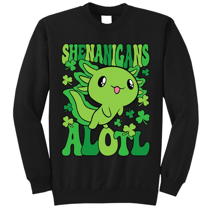 Axolotl St. Patrick's Day Shenanigans Alotl 2 Tall Sweatshirt
