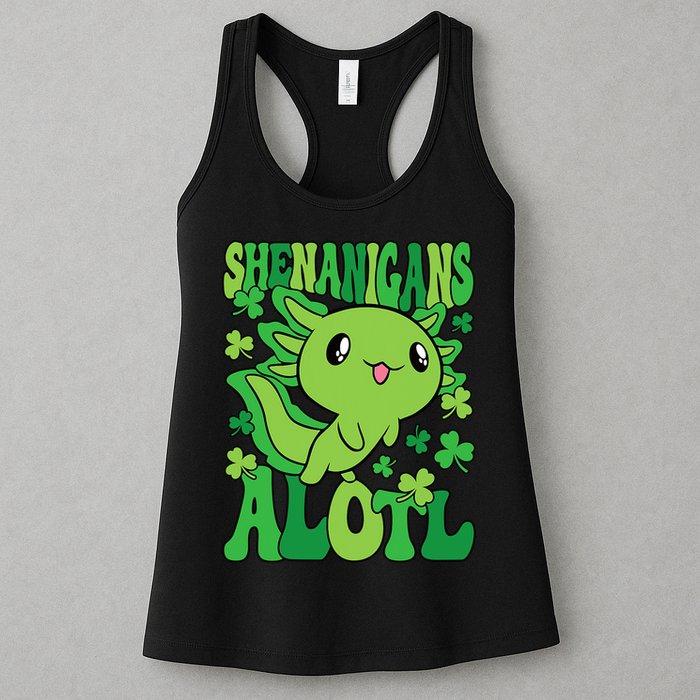 Axolotl St. Patrick's Day Shenanigans Alotl 2 Womens Tank Top