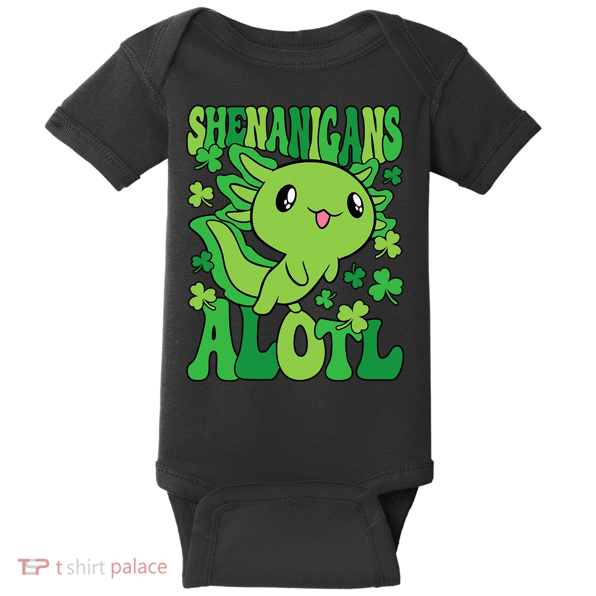 Axolotl St. Patrick's Day Shenanigans Alotl 2 Baby Bodysuit