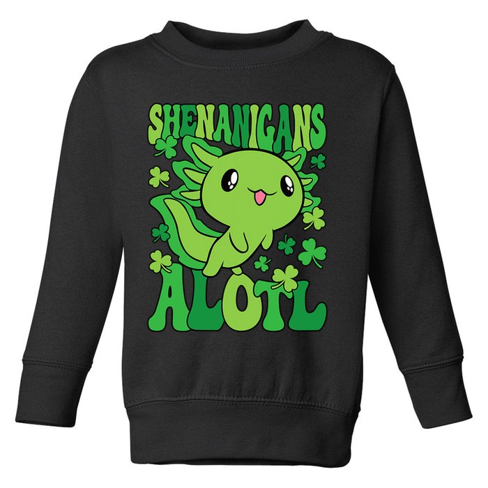 Axolotl St. Patrick's Day Shenanigans Alotl 2 Toddler Sweatshirt
