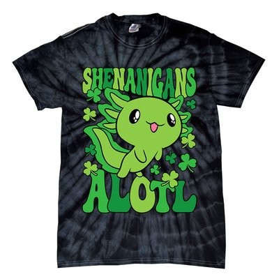 Axolotl St. Patrick's Day Shenanigans Alotl 2 Tie-Dye T-Shirt