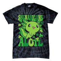 Axolotl St. Patrick's Day Shenanigans Alotl 2 Tie-Dye T-Shirt
