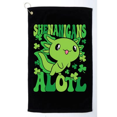 Axolotl St. Patrick's Day Shenanigans Alotl 2 Golf Towel