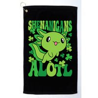 Axolotl St. Patrick's Day Shenanigans Alotl 2 Golf Towel