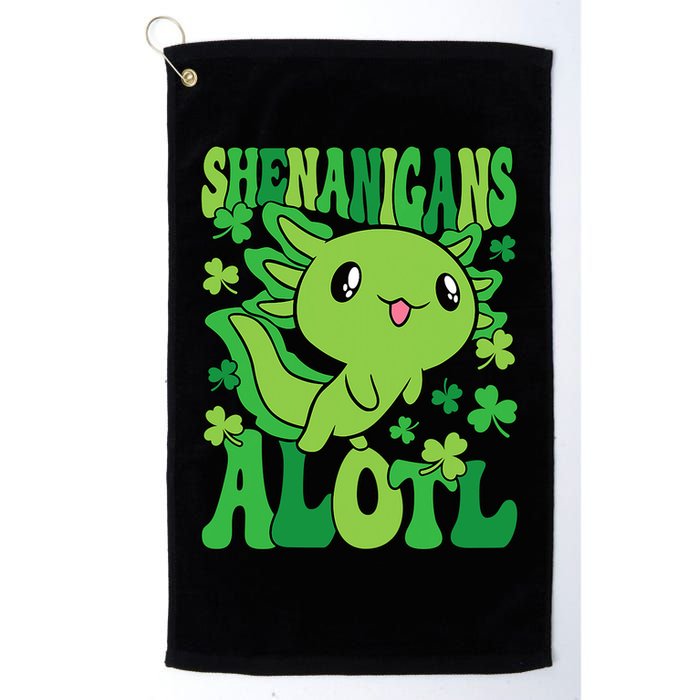 Axolotl St. Patrick's Day Shenanigans Alotl 2 Golf Towel