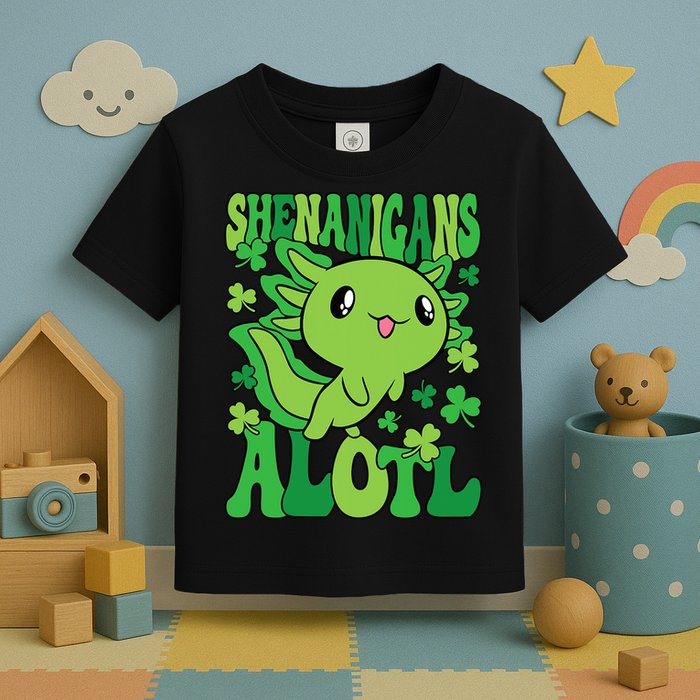Axolotl St. Patrick's Day Shenanigans Alotl 2 Toddler T-Shirt