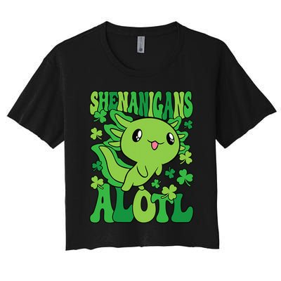 Axolotl St. Patrick's Day Shenanigans Alotl 2 Crop Top