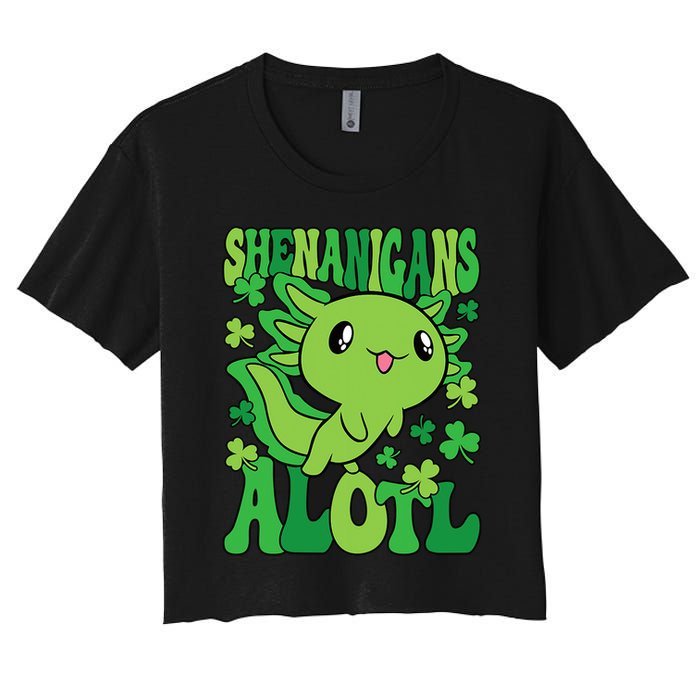Axolotl St. Patrick's Day Shenanigans Alotl 2 Crop Top